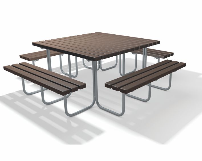 Sitzgruppe Stelvio, Recycling-Kunststoff braun